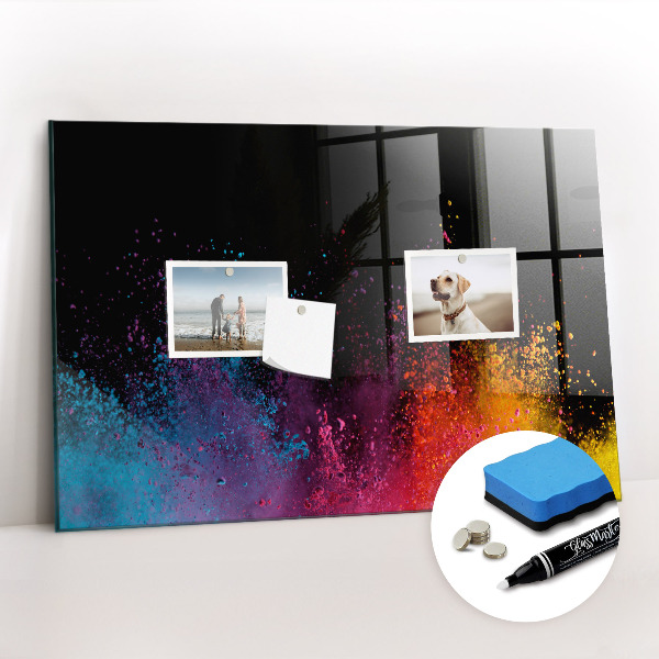 Magnetic dry erase board Color explosion