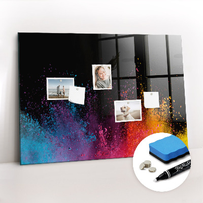 Magnetic dry erase board Color explosion