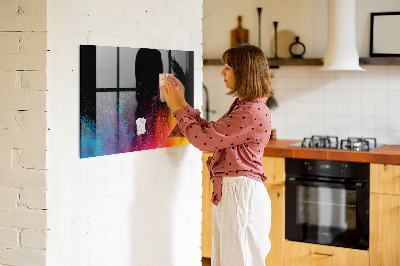 Magnetic dry erase board Color explosion