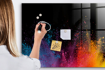 Magnetic dry erase board Color explosion