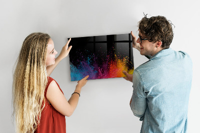 Magnetic dry erase board Color explosion