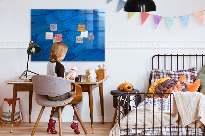 Magnetic board with magnets Bird feather