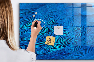 Magnetic board with magnets Bird feather