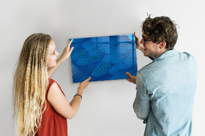 Magnetic board with magnets Bird feather