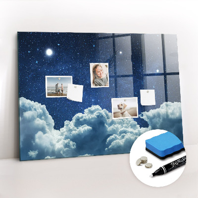 Magnetic dry erase board Night sky