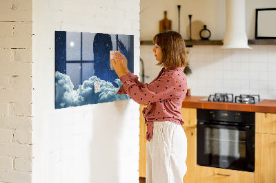 Magnetic dry erase board Night sky