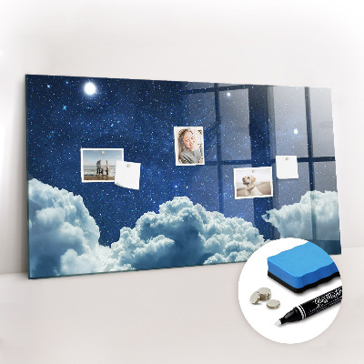 Magnetic dry erase board Night sky