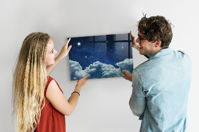 Magnetic dry erase board Night sky