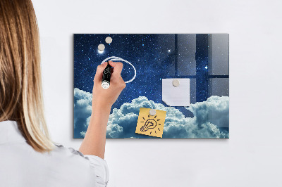 Magnetic dry erase board Night sky