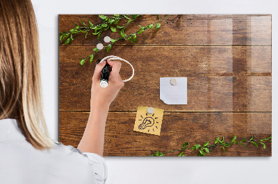 Magnetic dry erase board Rustic wood