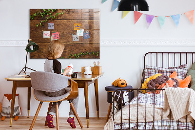 Magnetic dry erase board Rustic wood