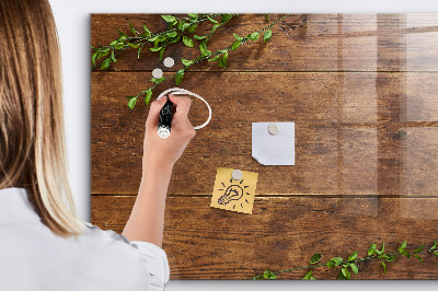 Magnetic dry erase board Rustic wood
