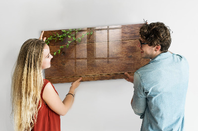 Magnetic dry erase board Rustic wood