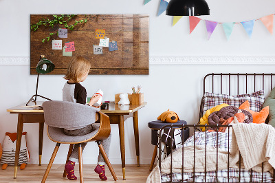 Magnetic dry erase board Rustic wood