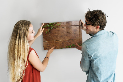 Magnetic dry erase board Rustic wood