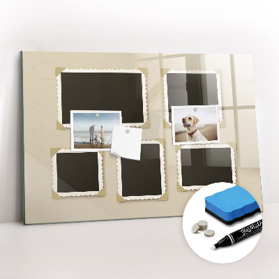 Magnetic dry erase board Retro frame
