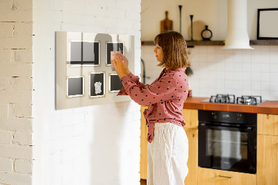 Magnetic dry erase board Retro frame
