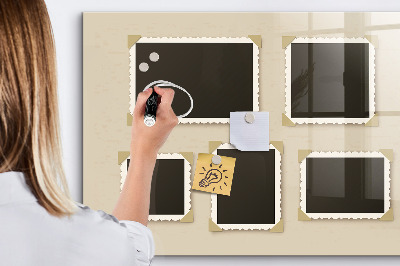 Magnetic dry erase board Retro frame