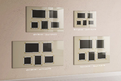 Magnetic dry erase board Retro frame