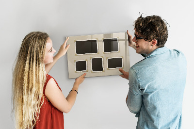 Magnetic dry erase board Retro frame