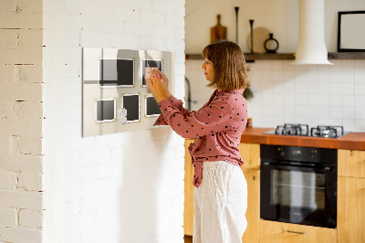 Magnetic glass board Retro frame