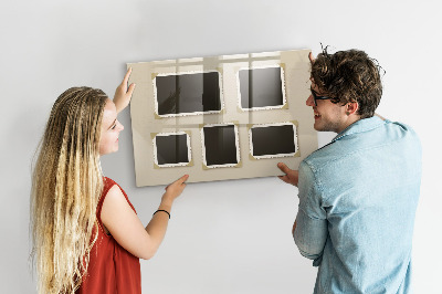 Magnetic dry erase board Retro frame