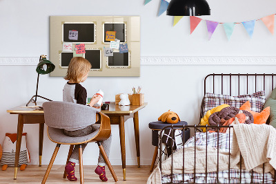 Magnetic dry erase board Retro frame