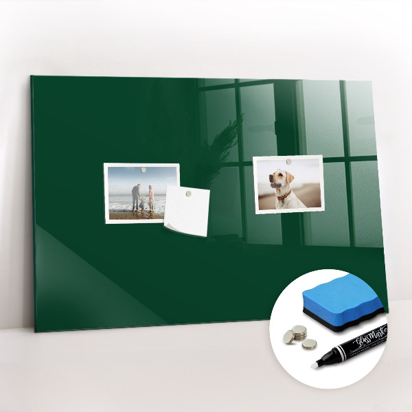 Magnetic dry erase board Bottle green
