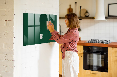 Magnetic glass board Bottle green