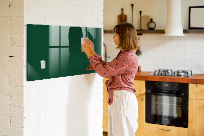 Magnetic glass board Bottle green