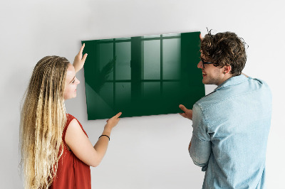 Magnetic glass board Bottle green