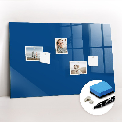 Magnetic glass board Blue