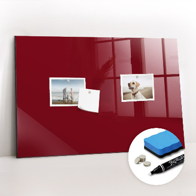 Magnetic board with magnets Burgundy