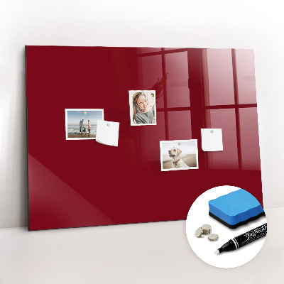 Magnetic board with magnets Burgundy