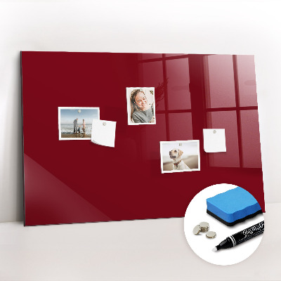 Magnetic board with magnets Burgundy