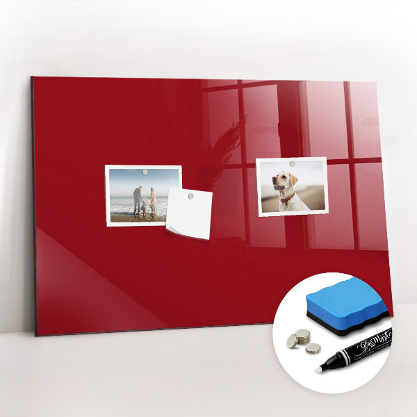 Magnetic dry erase board Red