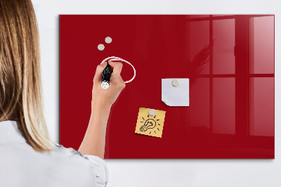 Magnetic glass board Red