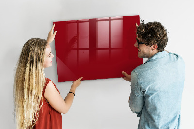 Magnetic glass board Red