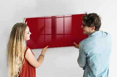 Magnetic glass board Red