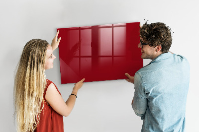 Magnetic glass board Red