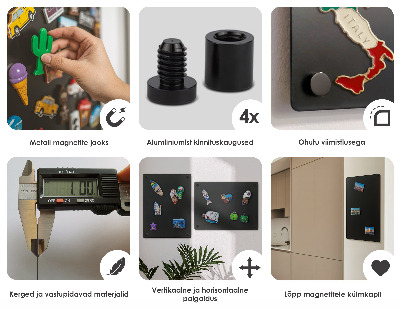 Wall mounted magnet board 19x31 in (50x80)