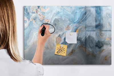 Magnetic writing board Marble pattern