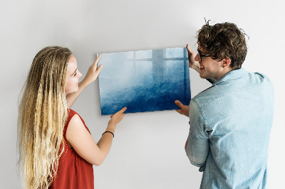 Magnetic board with marker Abstract water