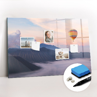 Magnetic writing board with marker Beautiful landscape