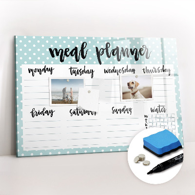 Magnetic board for drawing Meal Planner