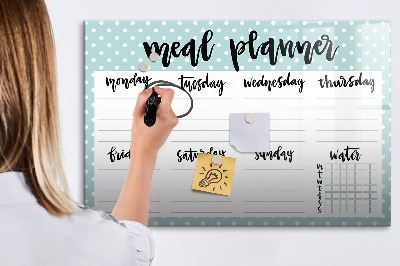 Magnetic writing board Meal planner