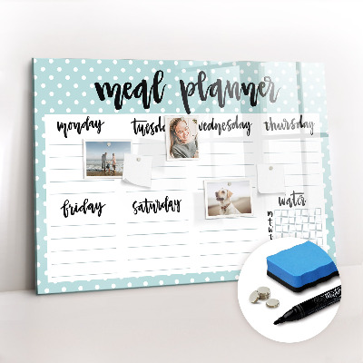 Magnetic board for drawing Meal Planner