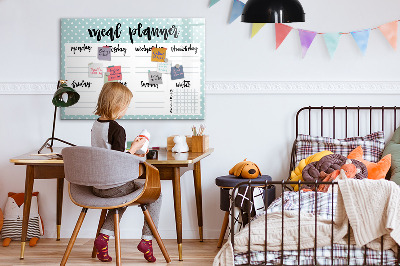 Magnetic writing board Meal planner