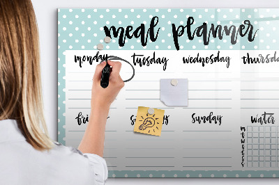 Magnetic writing board Meal planner