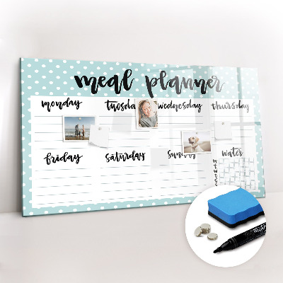 Magnetic board for drawing Meal Planner